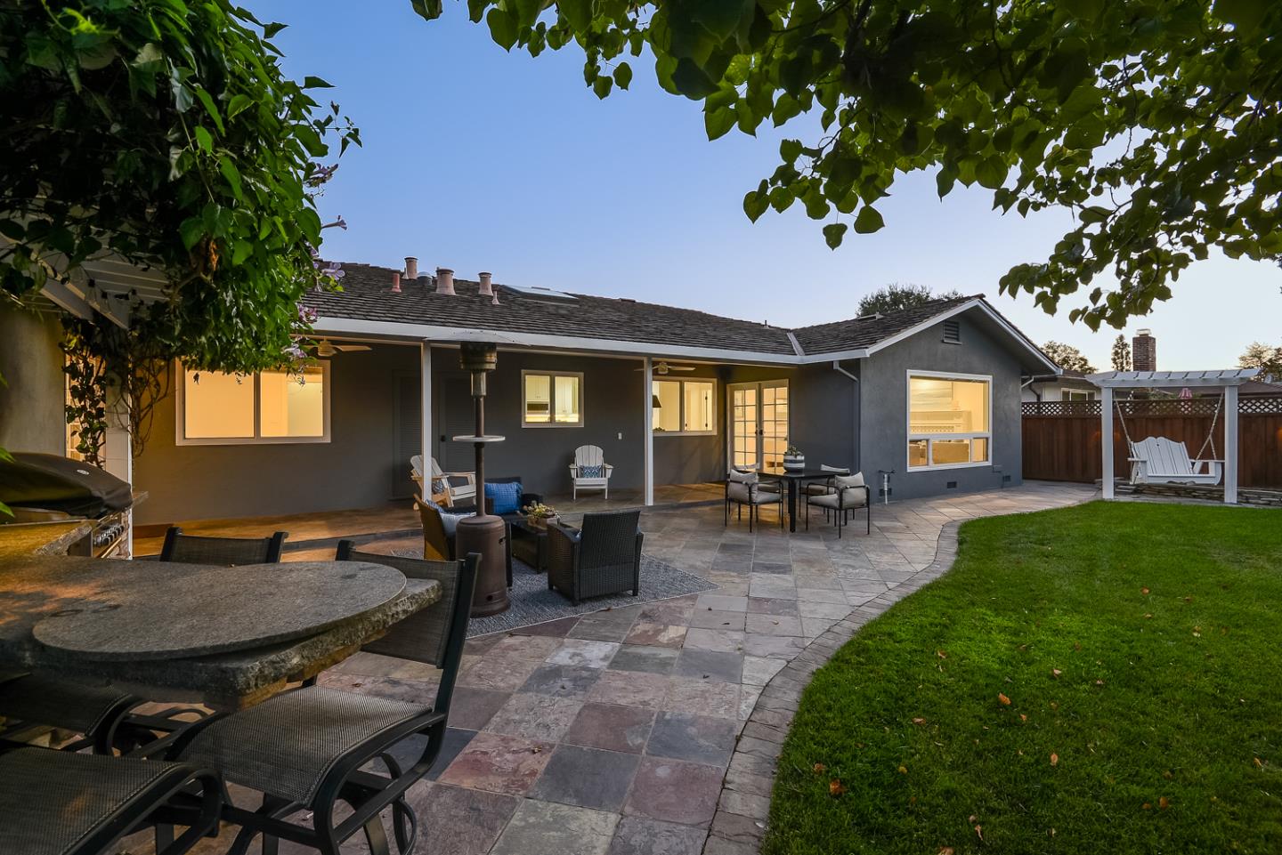 970 Gest Drive Mountain View, CA 94040 - Photo 41 of 53 a view of a house with backyard sitting area and garden
