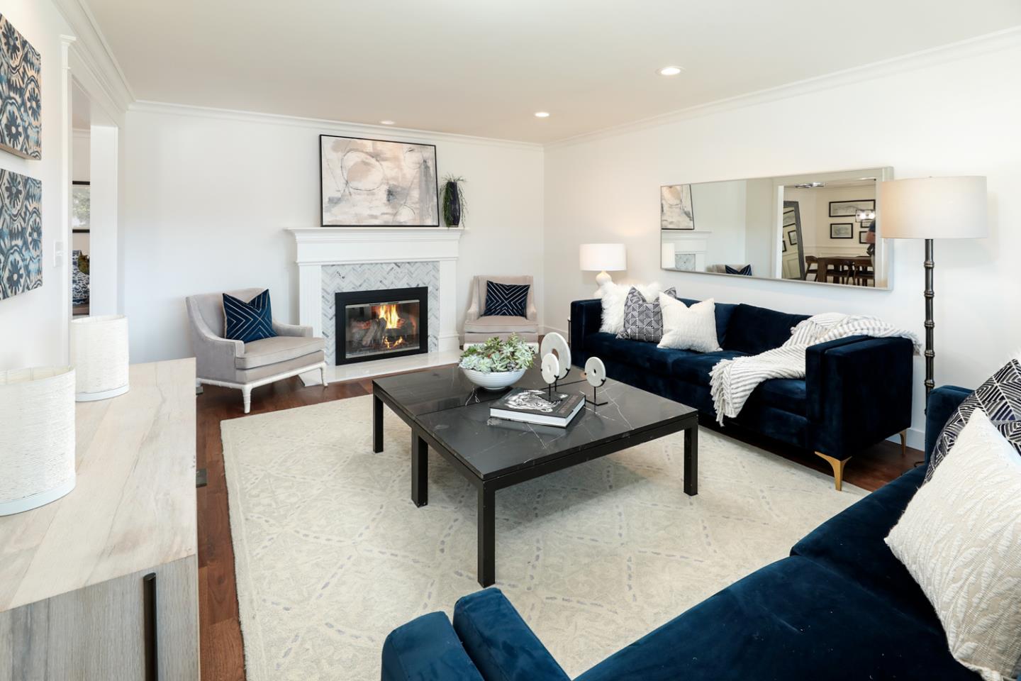 970 Gest Drive Mountain View, CA 94040 - Photo 10 of 53 a living room with furniture and a fireplace