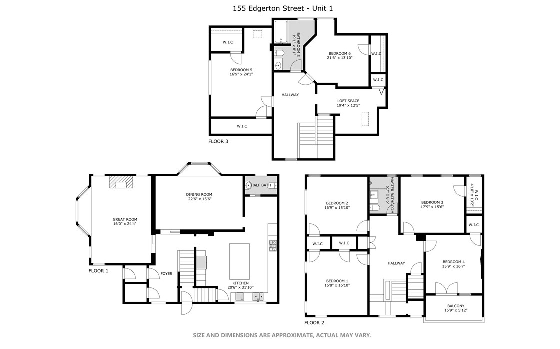 155 Edgerton Street, Unit 1 Rochester, NY 14607 - Photo 41 of 41 Apartment Floor Plan