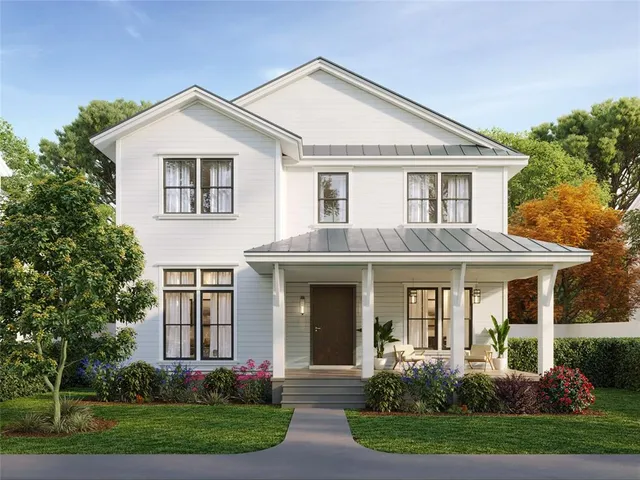 front view of a house and a yard