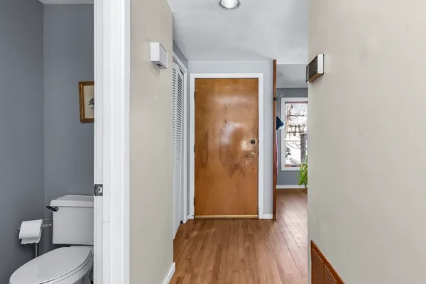 a view of bathroom with a toilet and a shower