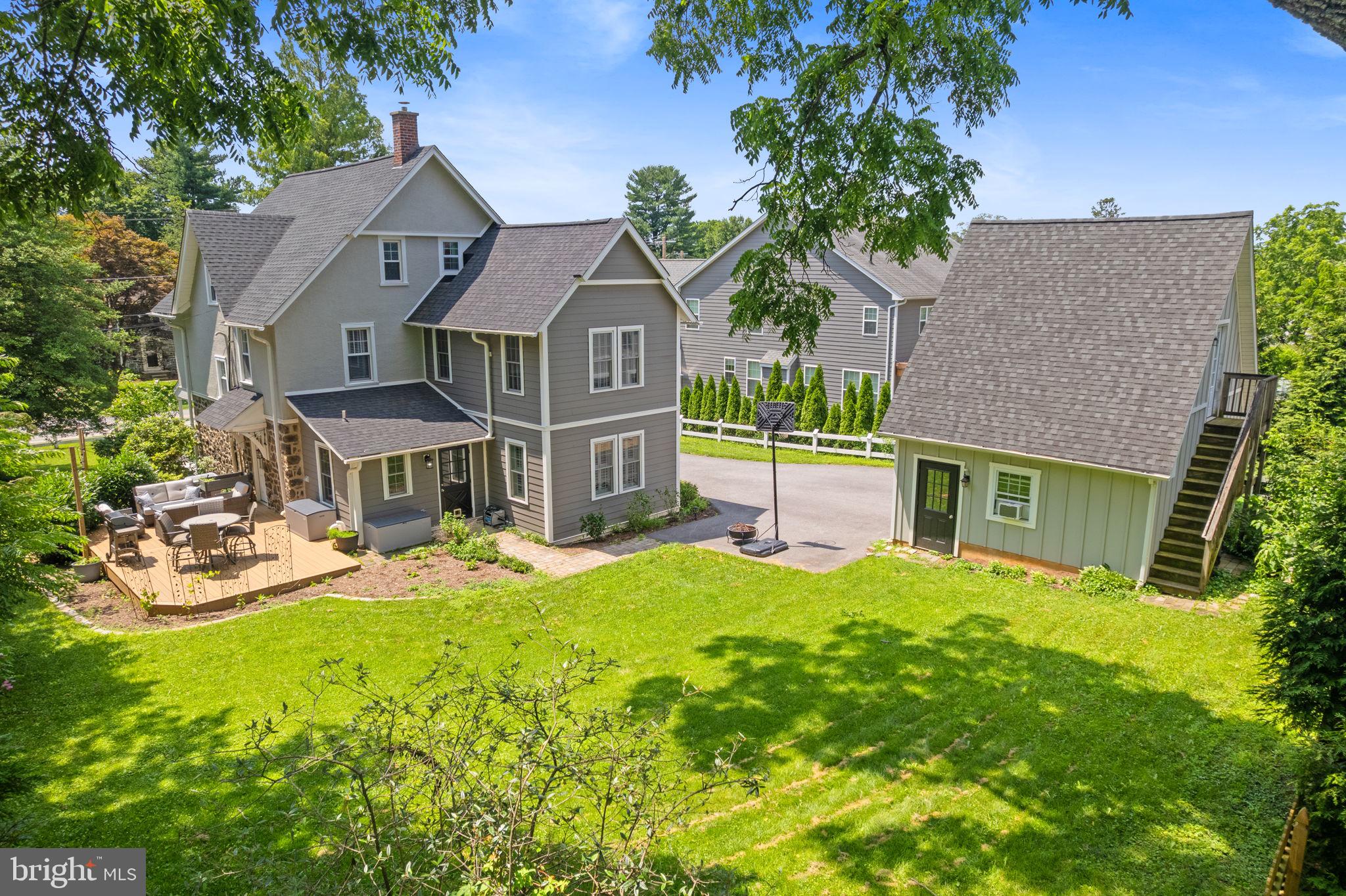 337 Old Lancaster Road Devon, PA 19333 - Photo 45 of 56 an aerial view of a house with swimming pool