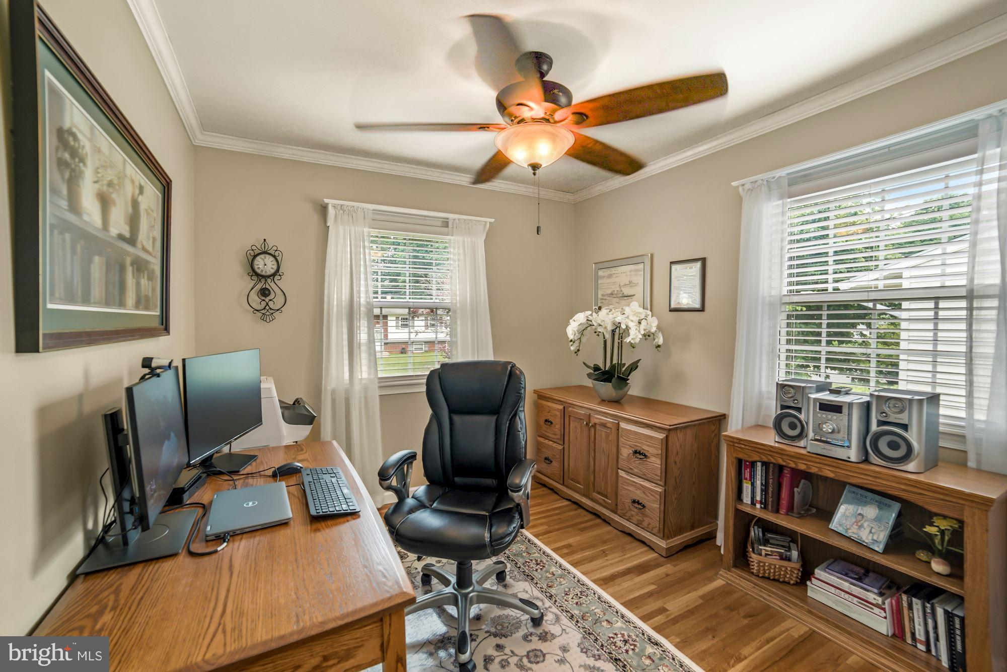 217 Rolling Road Gaithersburg, MD 20877 - Photo 21 of 38 Bedroom #3 with new ceiling fan & hardwood floor