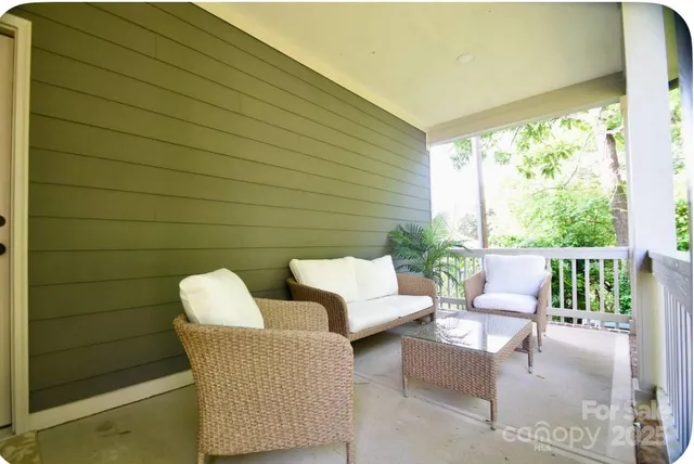 a outdoor living space with patio furniture