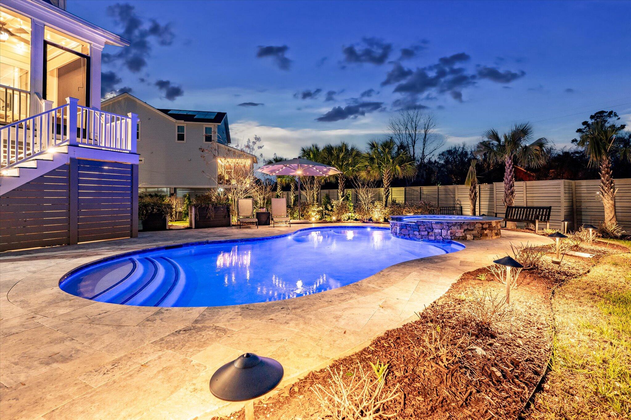 2936 Tranquility Road Mount Pleasant, SC 29466 - Photo 49 of 59 Beautiful night swimming