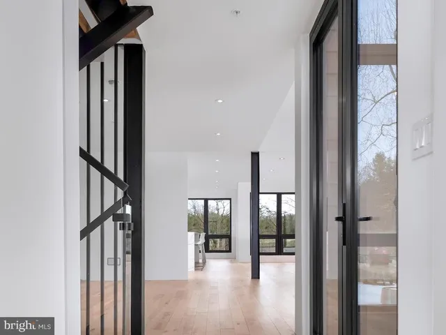 a view of a room with yard from a window