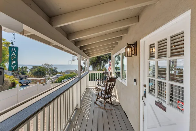 a view of balcony with couch