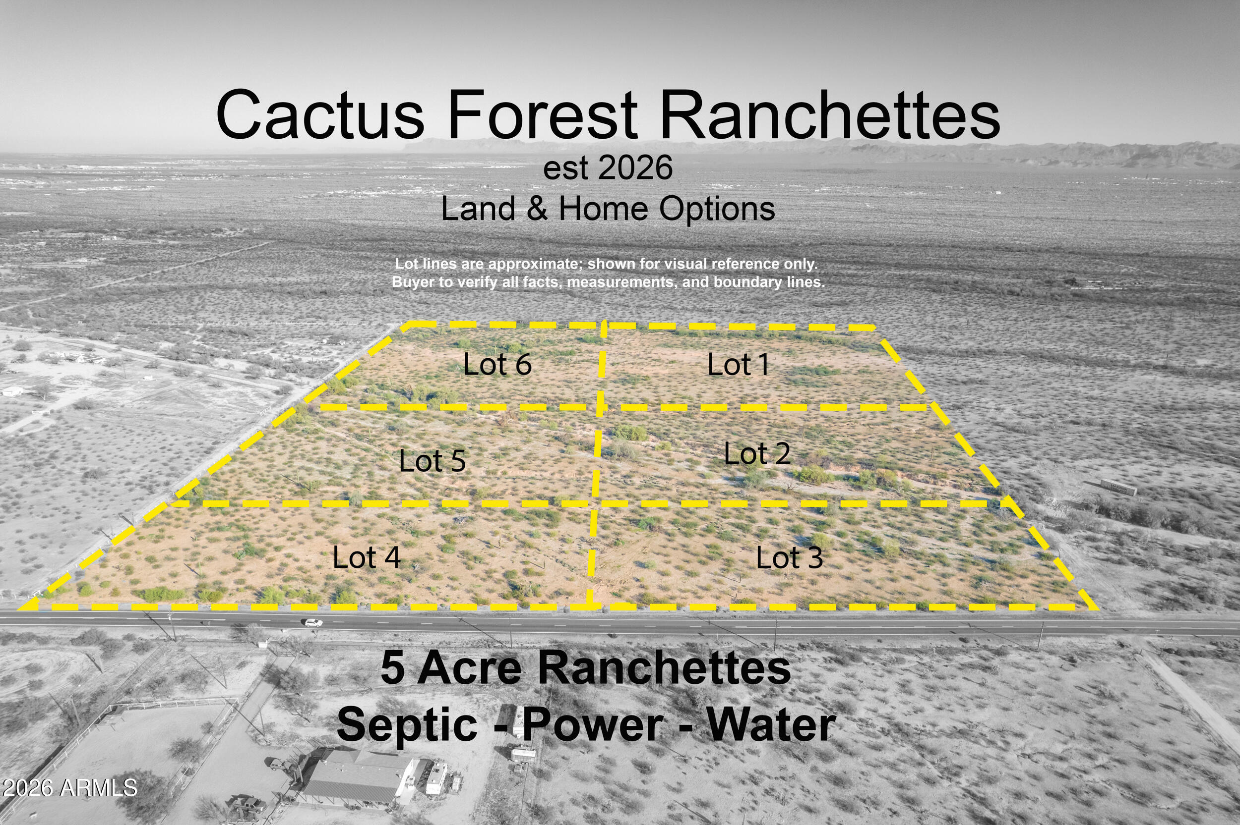 1850 East Cactus Forest Road Florence, AZ 85132 - Photo 1 of 36 1_bw 2 lots lines dji_0074-hdr