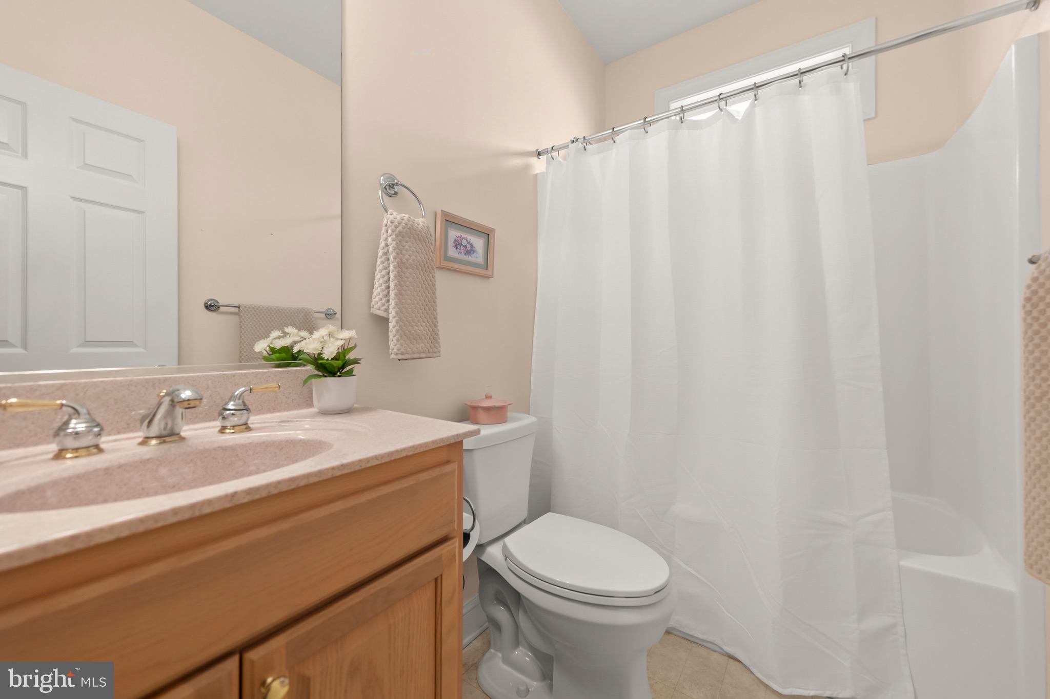152 Harvest Ridge Drive Winchester, VA 22601 - Photo 29 of 43 a bathroom with a sink a toilet and shower curtain