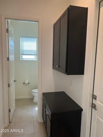 a view of small space with empty racks