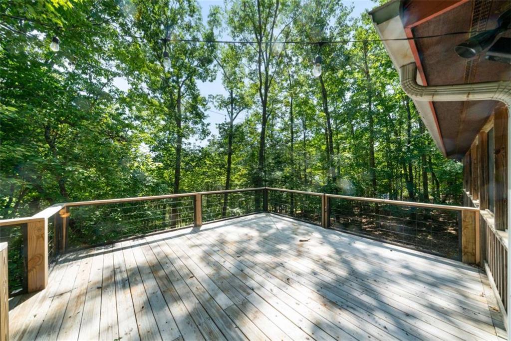 419 Blue Ridge Trail Morganton, GA 30560 - Photo 22 of 34 a view of roof with potted plants and large trees