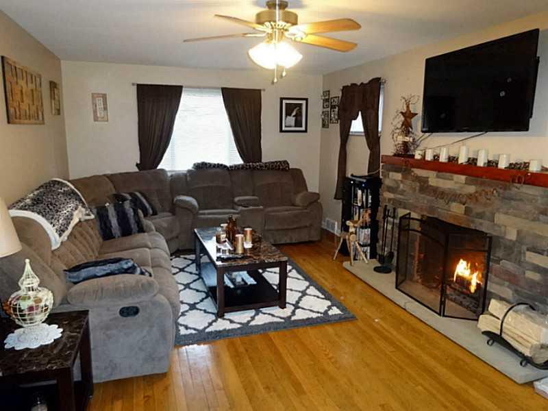 2331 Monroeville Road Monroeville, PA 15146 - Photo 4 of 22 Living Room. with gorgeous working fireplace and hardwood flooring
