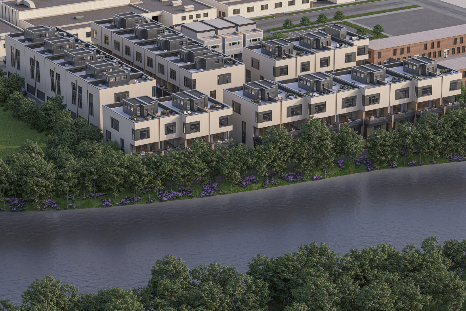 2235 West Oakdale Avenue, Unit 3D Chicago, IL 60618 - Photo 1 of 2 an aerial view of a building with garden