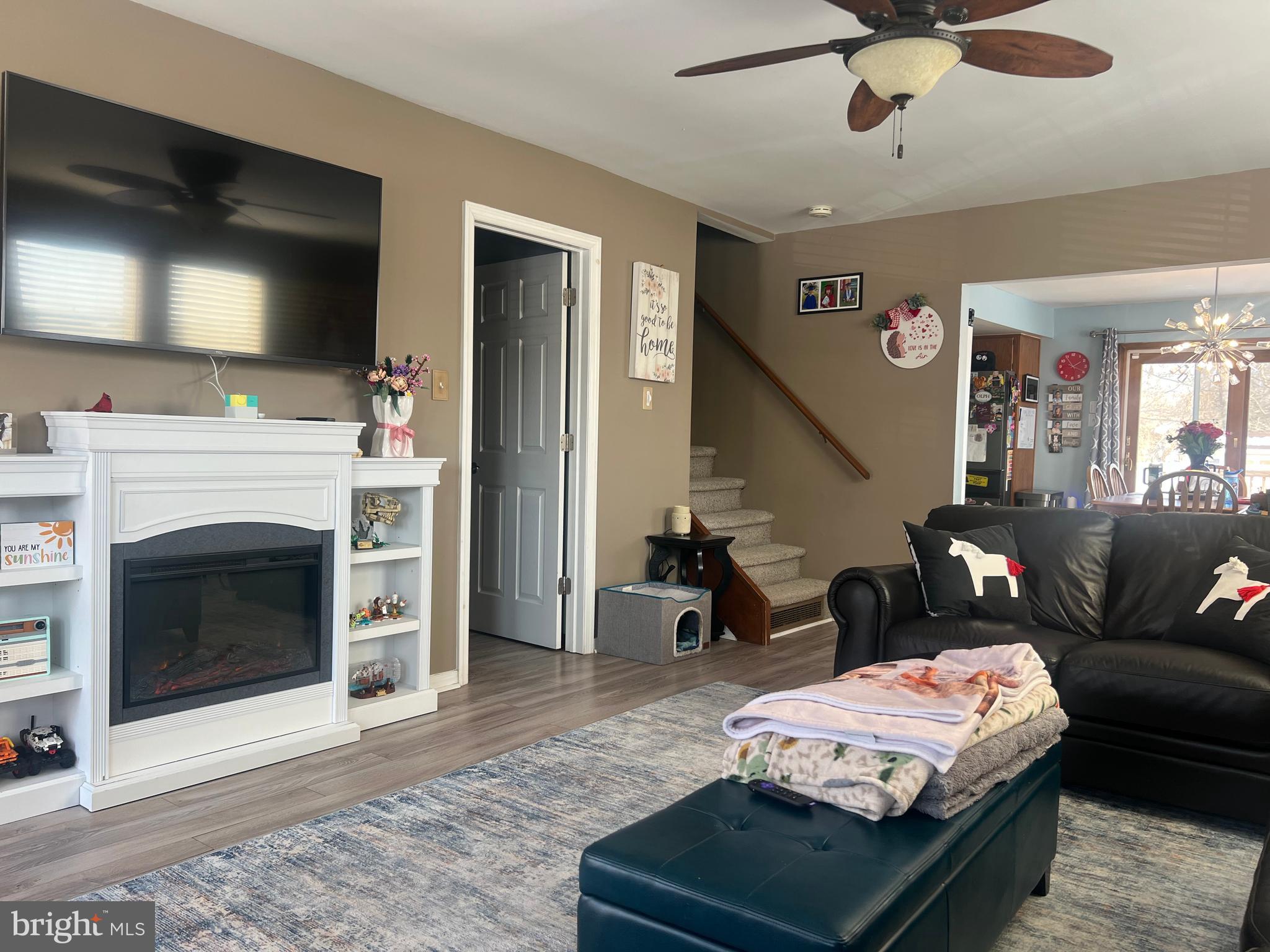 47 South Lippincott Avenue Maple Shade, NJ 08052 - Photo 17 of 24 a living room with furniture and a fireplace