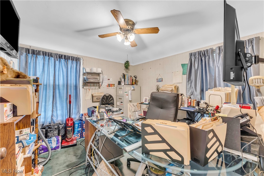 24871 Fisher Road Euclid, OH 44117 - Photo 18 of 25 Office space with ceiling fan and water heater