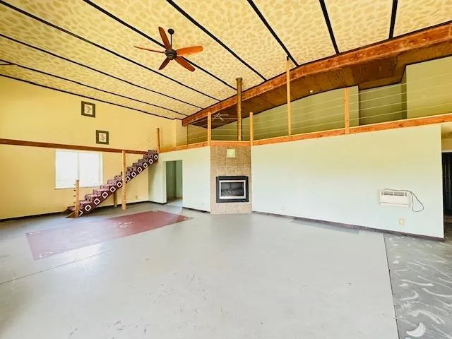 a view of a room with storage