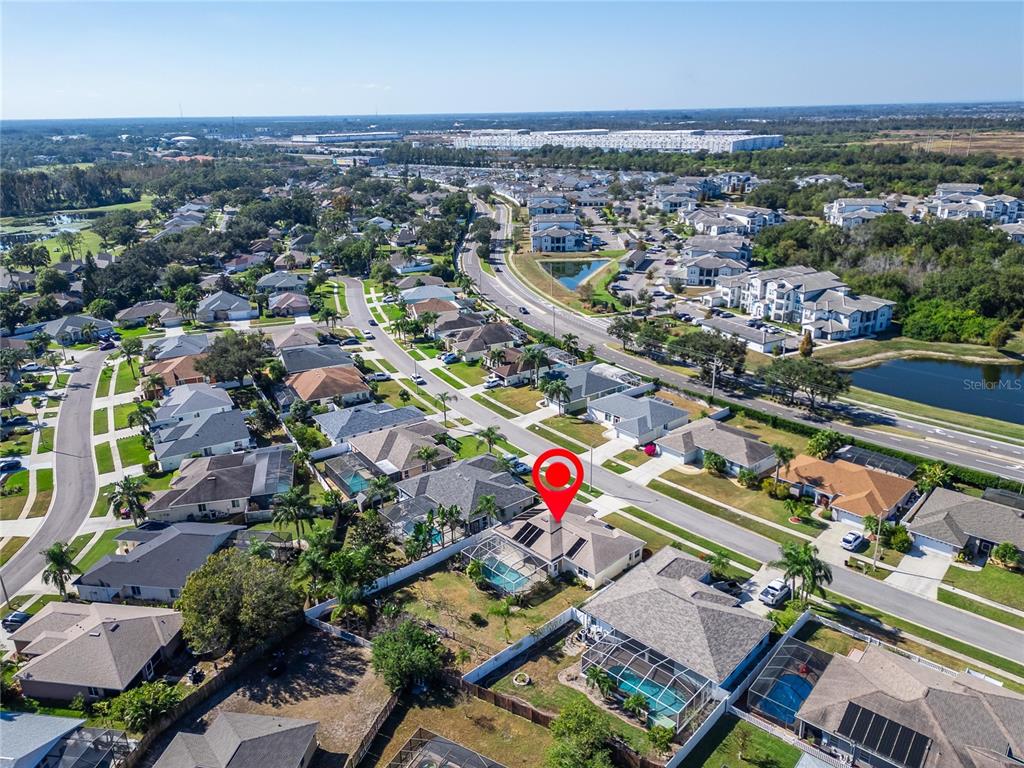 1615 Oracle Drive Ruskin, FL 33573 - Photo 82 of 87 an aerial view of a city with lots of residential buildings