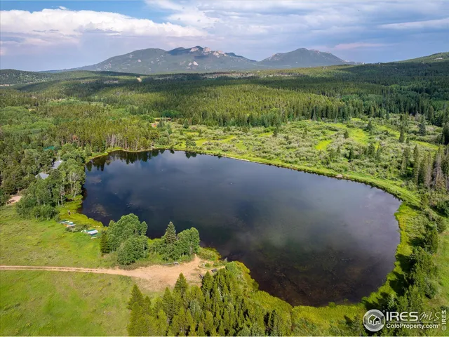 a view of a lake with a mountain