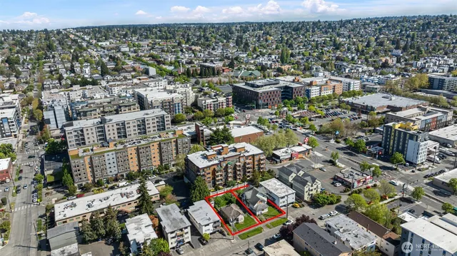 an aerial view of a city