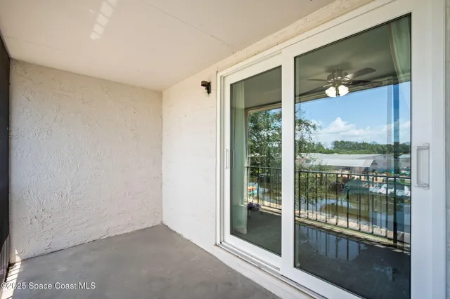 view of a potted plants in front of door