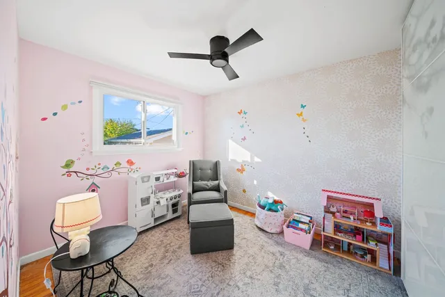 a living room with furniture and a couch