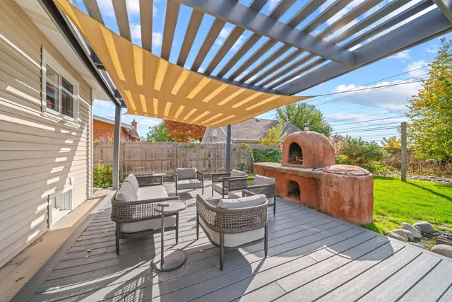 a outdoor living space with patio furniture