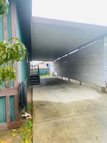 a view of a yard with trees