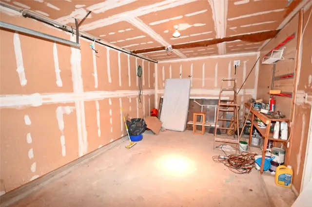 a view of a room with stairs