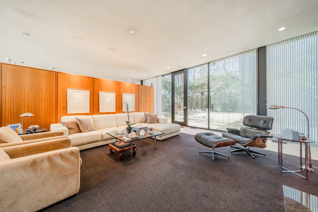 9331 Providence Road Charlotte, NC 28270 - Photo 17 of 39 a living room with furniture and floor to ceiling window