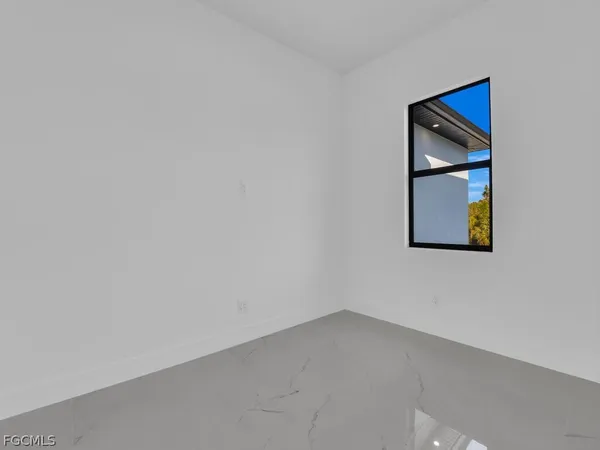 an empty room with a window