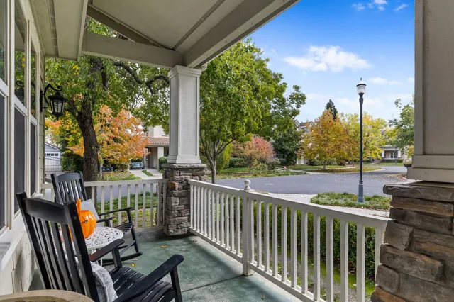 a view of a two chairs in the deck