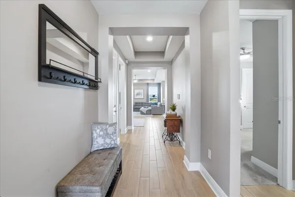 a view of a livingroom and dining room