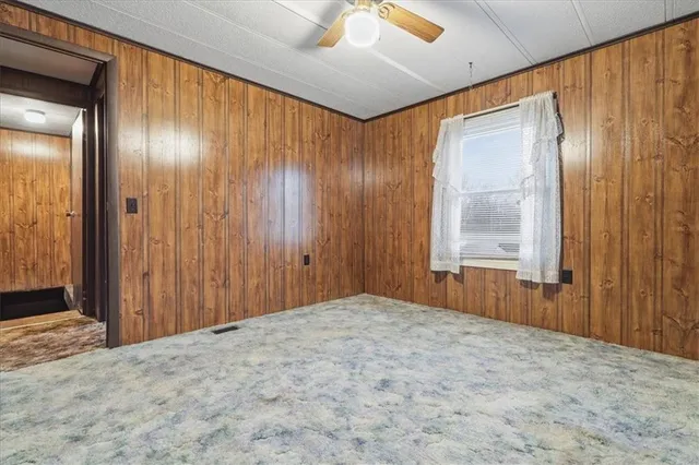 an empty room with a window