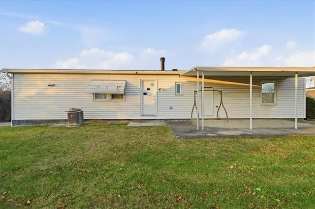 a view of a big yard with an empty space