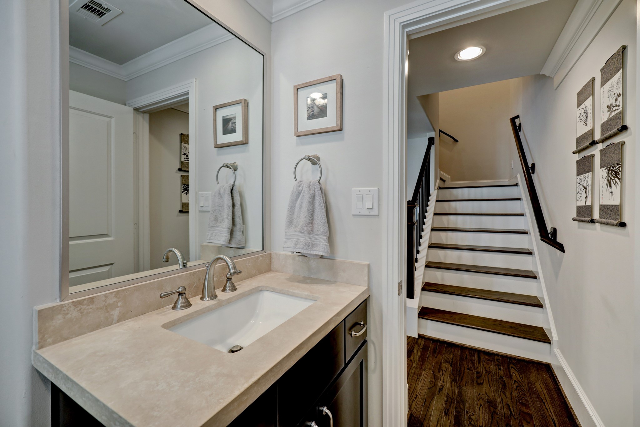 2231 Chenevert Street Houston, TX 77003 - Photo 17 of 26 a bathroom with a sink and mirror