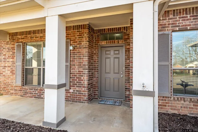 a view of front door of house