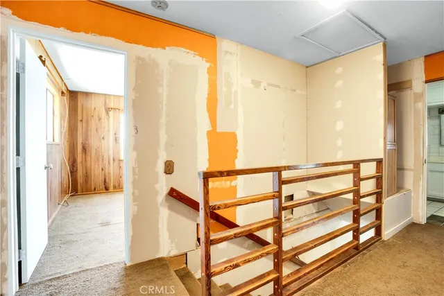 a bathroom with a sink vanity and a mirror