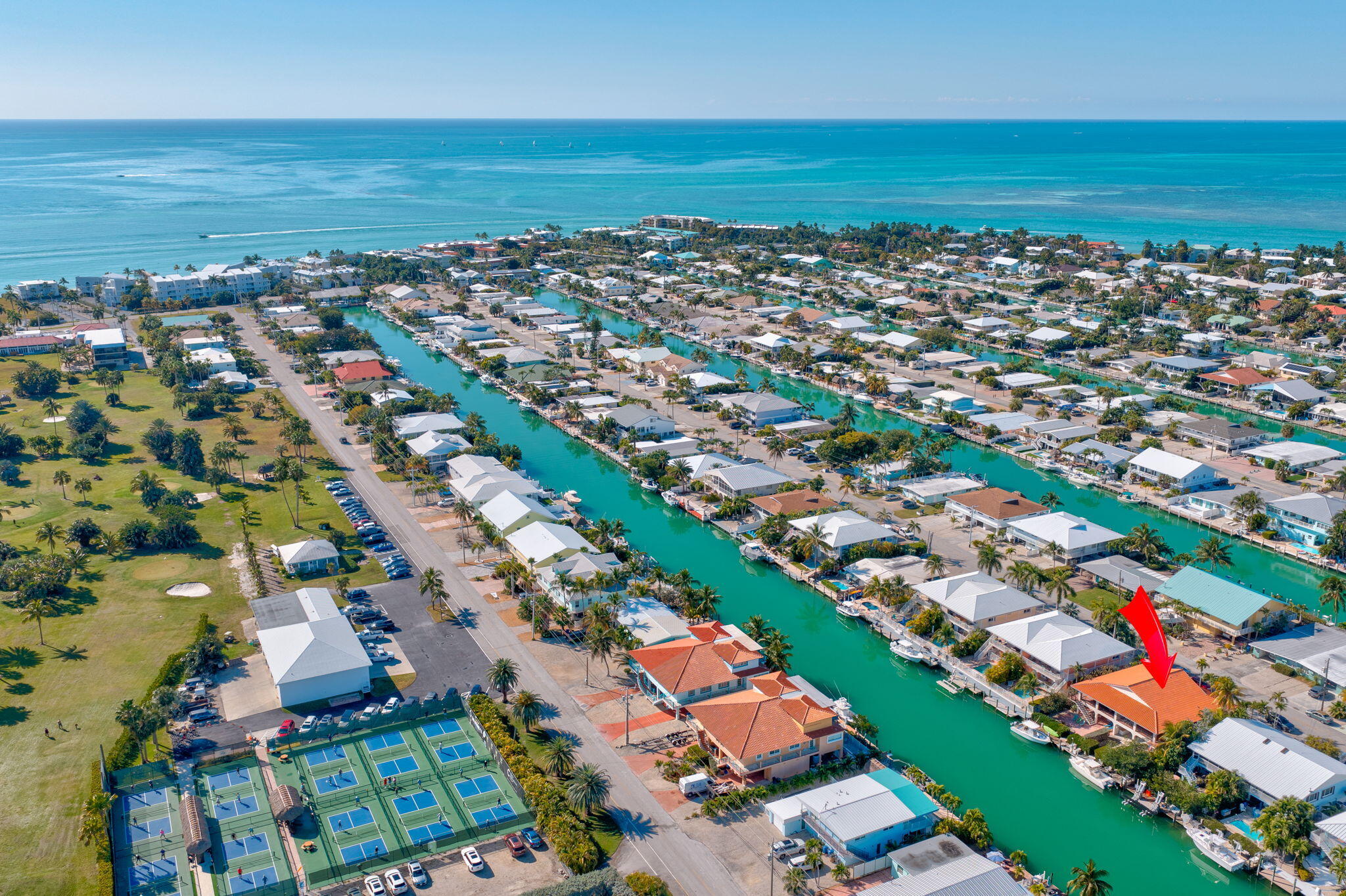 590 9th Street Key Colony Beach, FL 33051 - Photo 28 of 35 an aerial view of residential houses with outdoor space