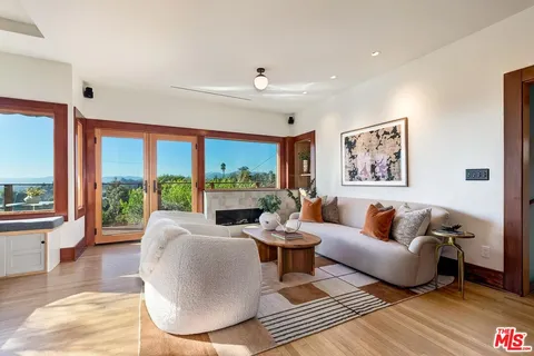 a view of a city from a balcony