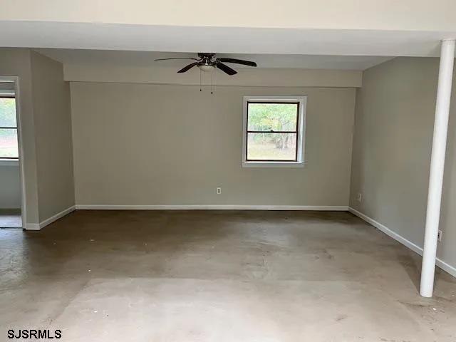an empty room with a window