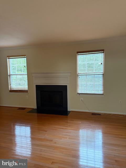 6358 Shaundale Drive Springfield, VA 22152 - Photo 11 of 54 an empty room with wooden floor fireplace and windows