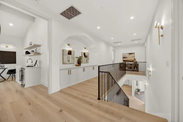 a view of swimming pool with seating area