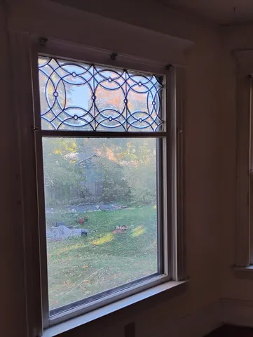 an empty room with a window