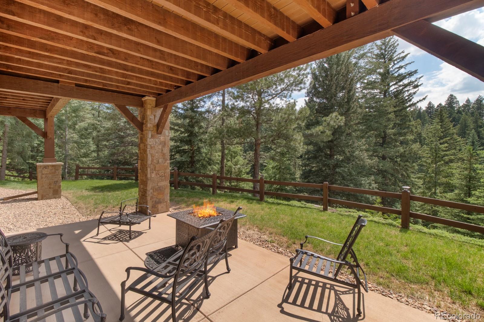 30 West Ranch Trail Morrison, CO 80465 - Photo 35 of 40 a view of swimming pool with outdoor seating