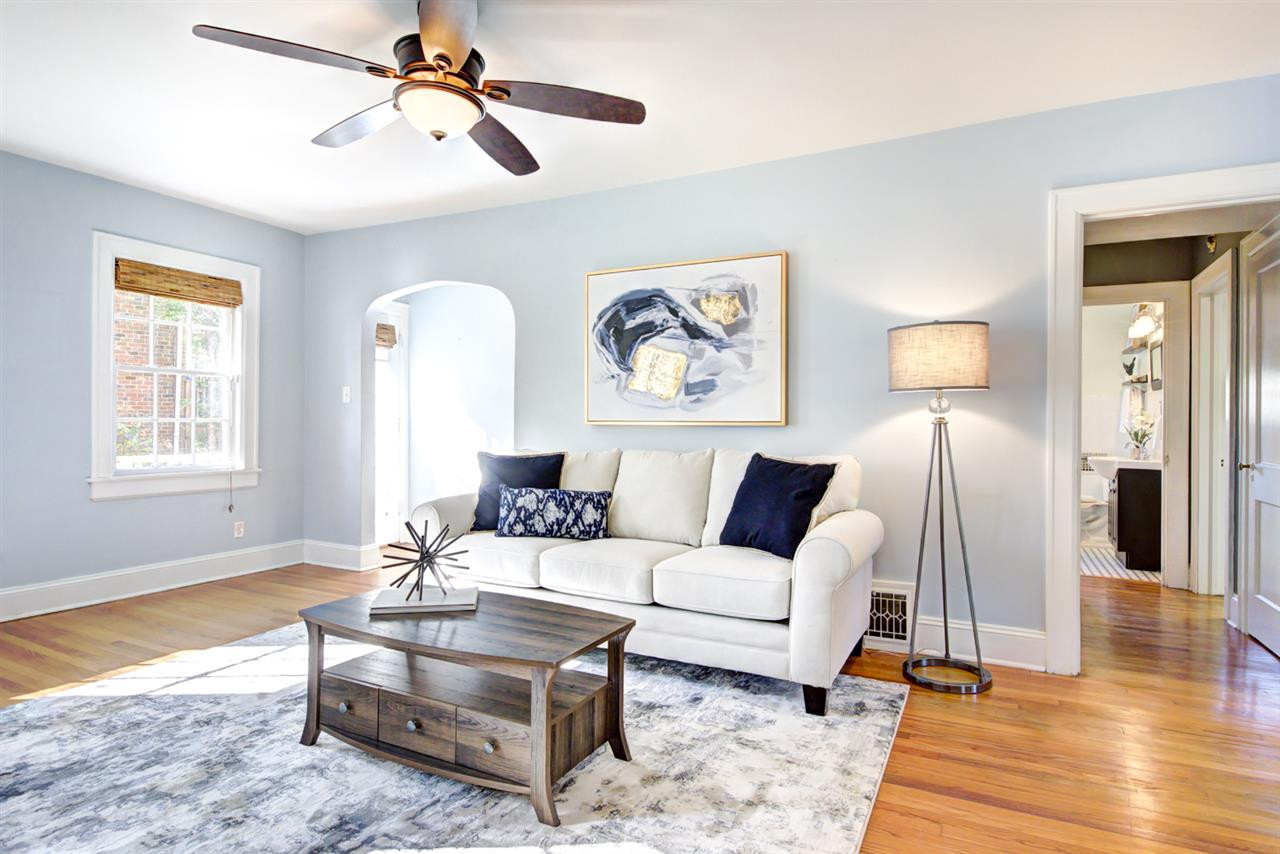 413 Dixie Trail Raleigh, NC 27607 - Photo 6 of 30 Walls were removed to create open living space in this charming bungalow Family Room
