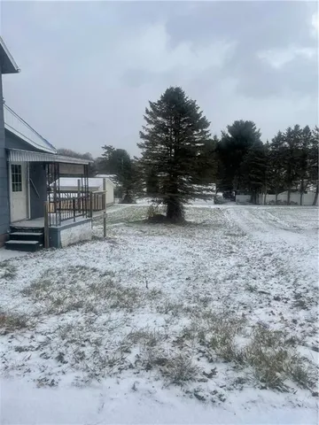 a view of a backyard