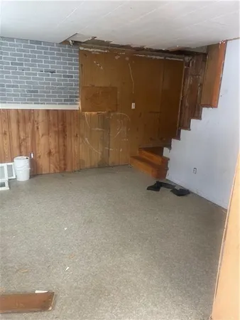 a view of kitchen and front door