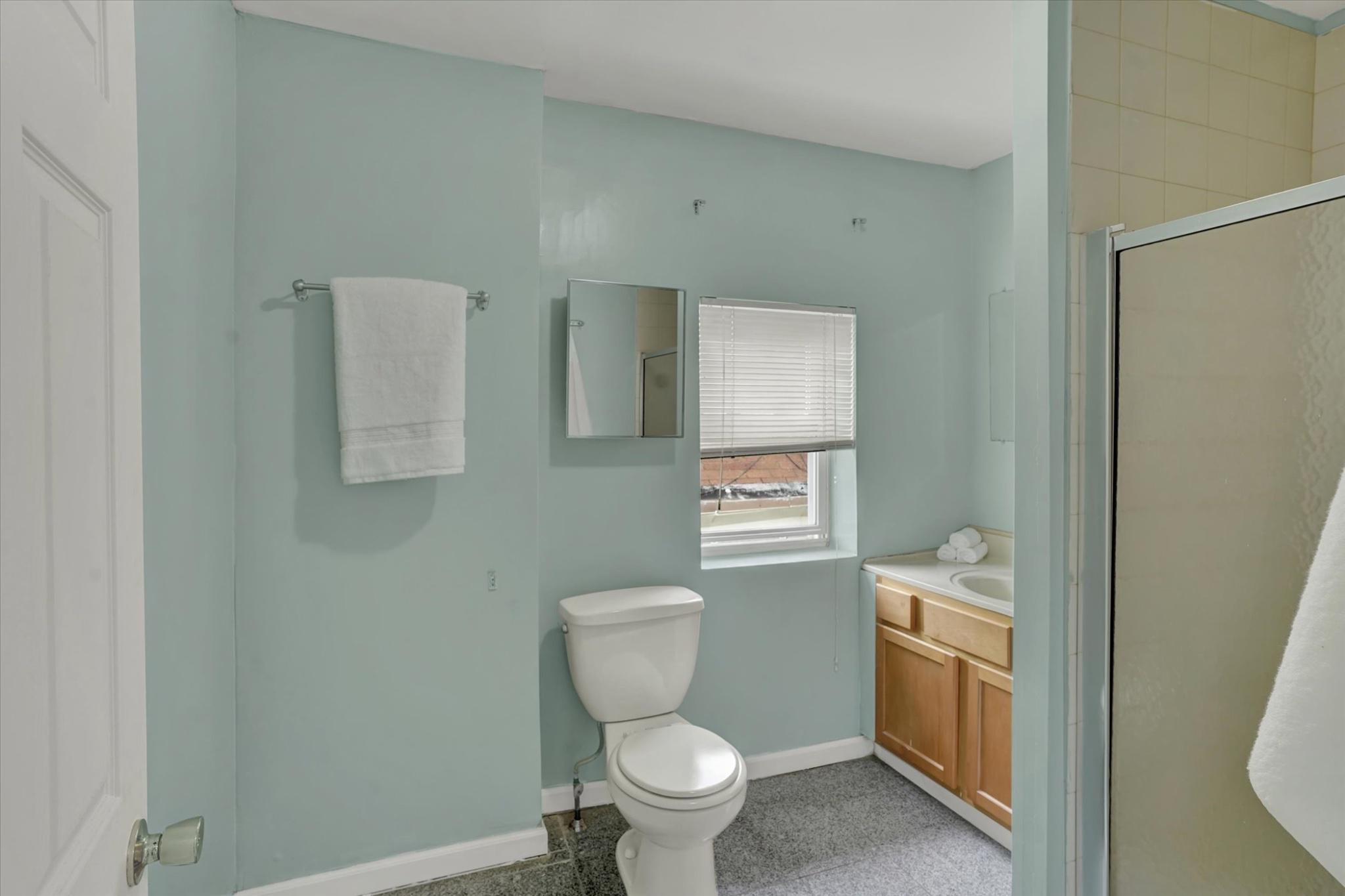 127 West Washington Lane Philadelphia, PA 19144 - Photo 22 of 29 Serene blue 3rd floor bathroom retreat.
