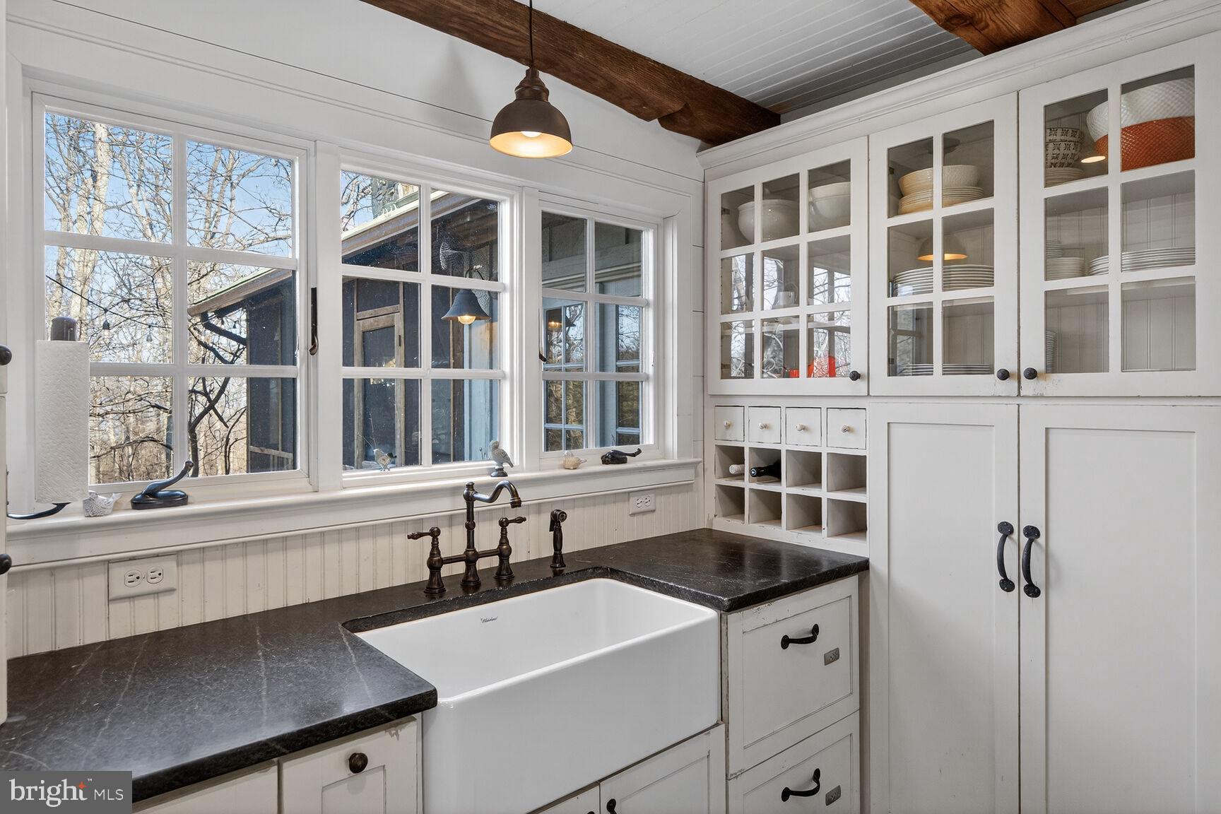 17651 Raven Rocks Road Bluemont, VA 20135 - Photo 12 of 87 Apron Front Sink, Soap Stone Counters, Glass Doors