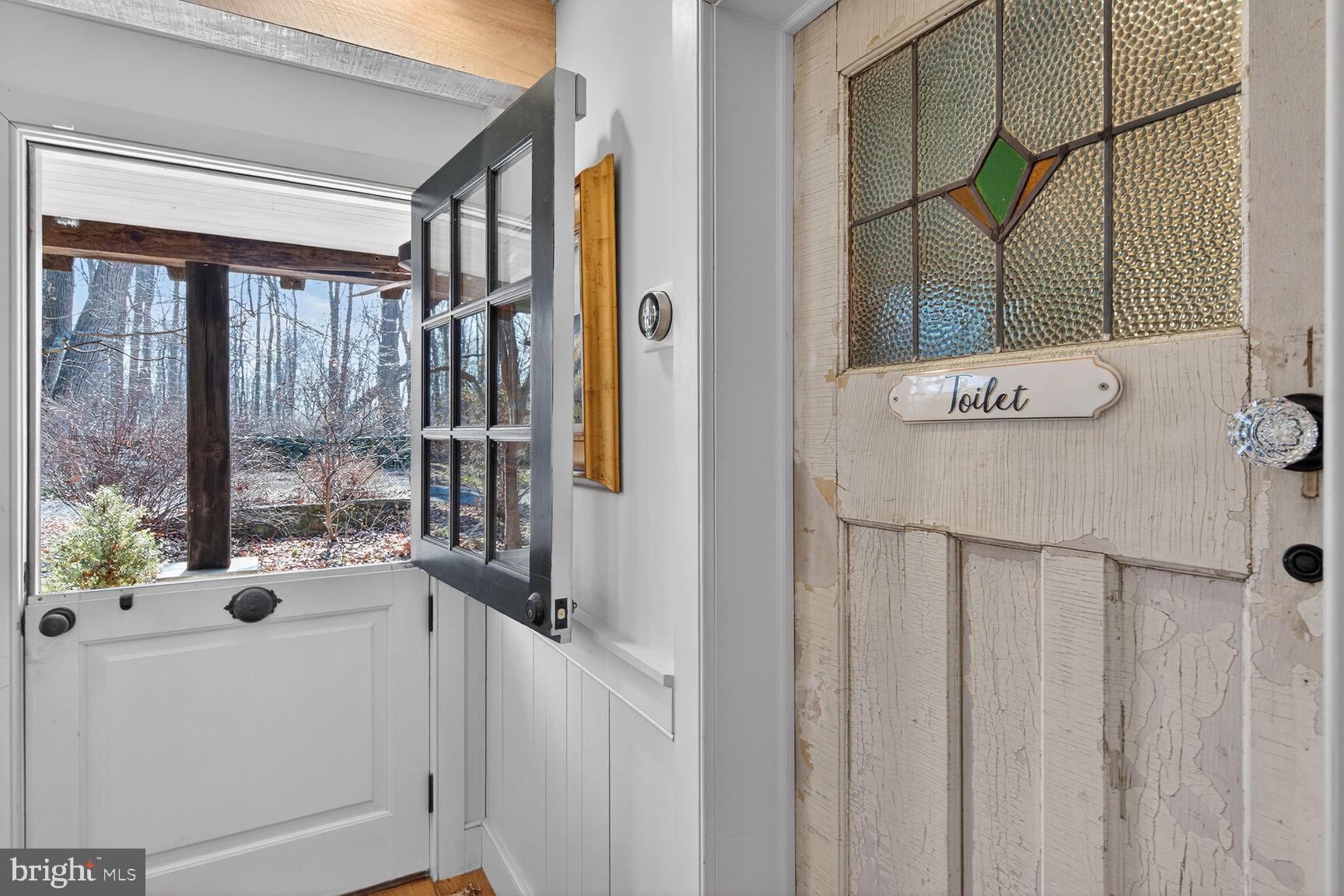17651 Raven Rocks Road Bluemont, VA 20135 - Photo 47 of 87 Salvaged Door with Stained Glass, Dutch Door